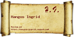 Hangos Ingrid névjegykártya